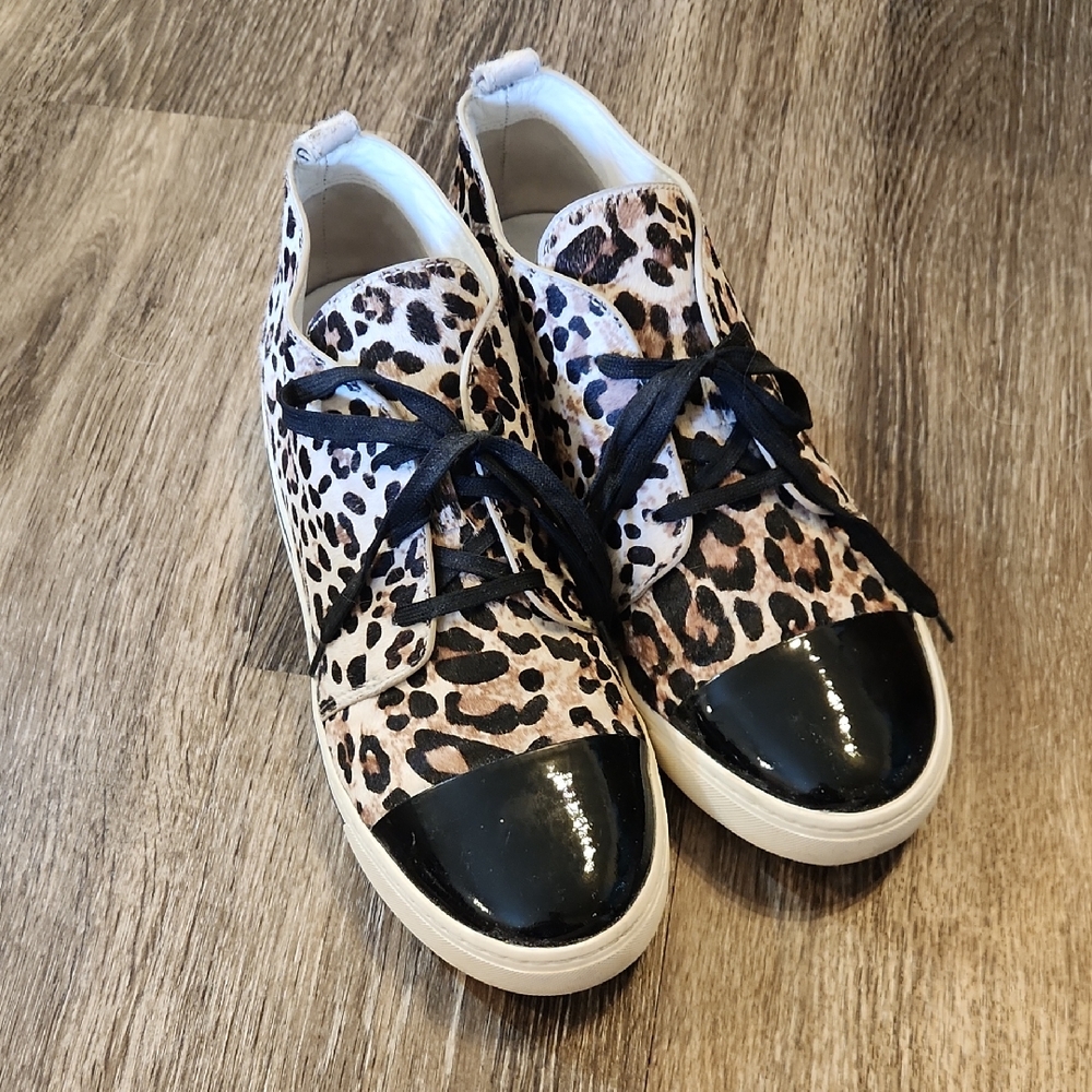 Marc By Marc Jacobs Leopard Pony Hair Sneakers with Black Accents